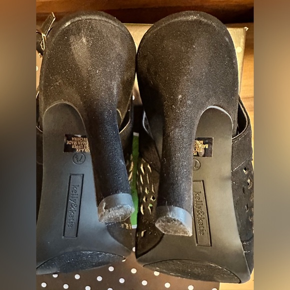 Kelly & Katie Black Micro SU dress heels - Picture 8 of 13